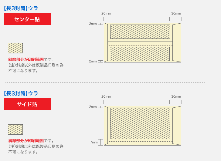 【長3封筒】ウラ
