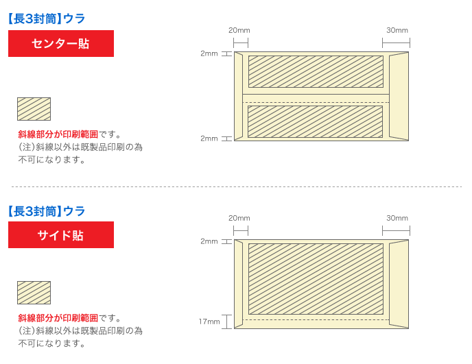 【長3封筒】ウラ